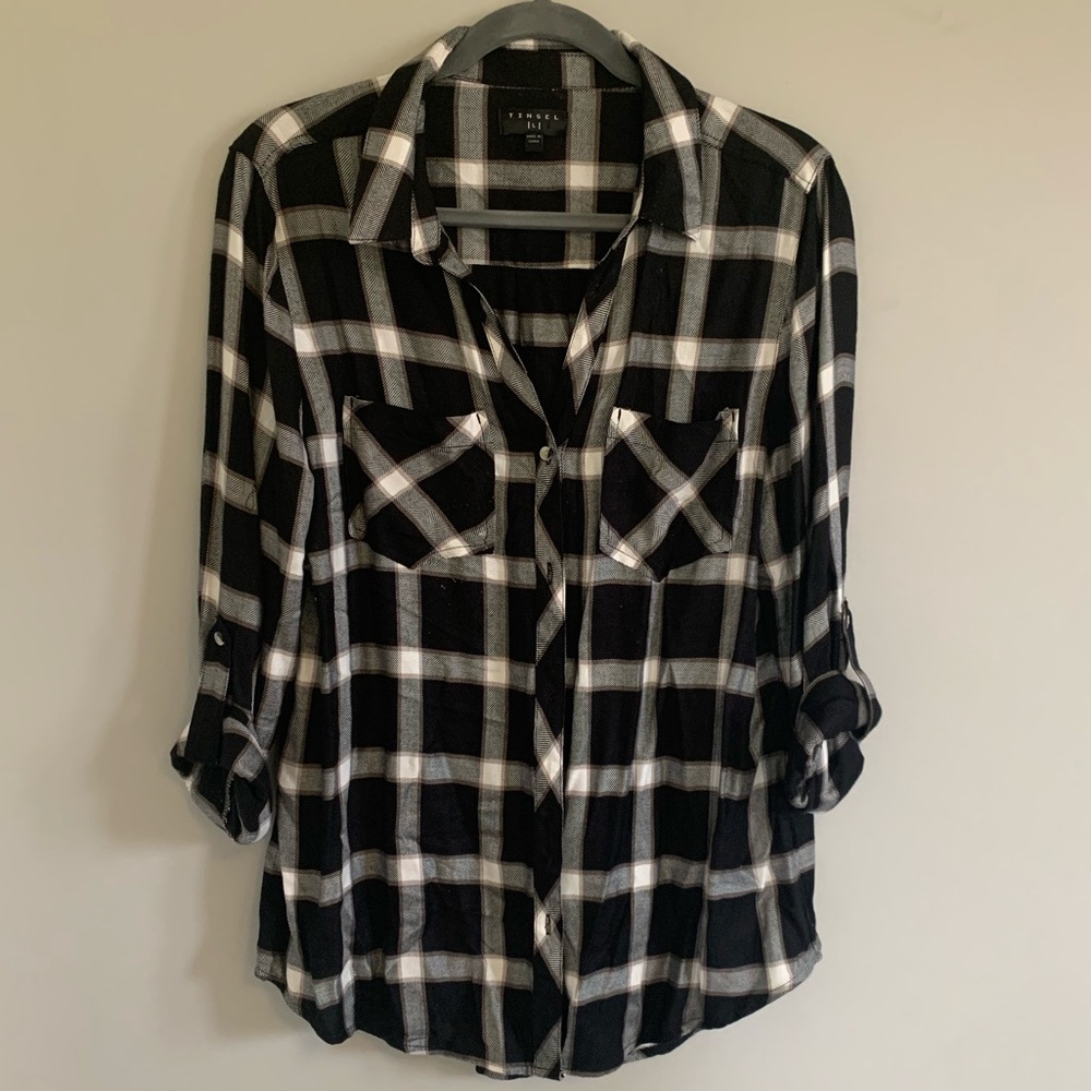 flannel button down
